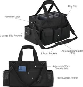 Free sample Items for Cleaning Handle-equipped Cleaning Product <b>Rolling</b> Organizer Bag for Housekeeping and Car Wash - Product Image 2