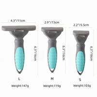 Animal Accessoires Produits de Toilette TPR Acier Inoxydable Autonettoyant Chien Chat Peigne d Amincissement Epilateur