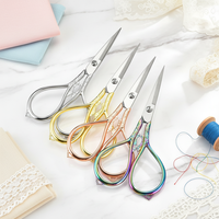 Ciseaux ménagers multifonctionnels en acier inoxydable pour bricolage - Idéaux pour la broderie, la manucure, l'extension de cils - Manche en alliage, bord lisse HL