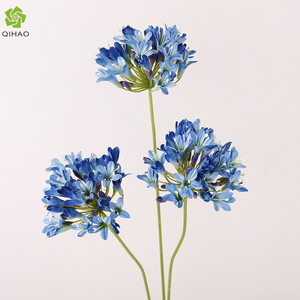 Fleurs artificielles d'agapanthus blanches en soie, haute simulation, décoration intérieure, ornement de mariage - Product Image 5