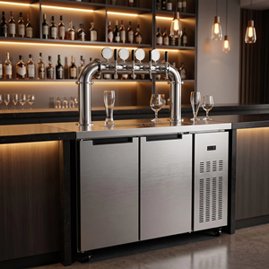 Distributeur de <span class=keywords><strong>bière</strong></span> <span class=keywords><strong>à</strong></span> 4 robinets en acier inoxydable commercial, <span class=keywords><strong>machine</strong></span> <span class=keywords><strong>à</strong></span> refroidir les fûts de <span class=keywords><strong>bière</strong></span> pour les fêtes - Product Image 6