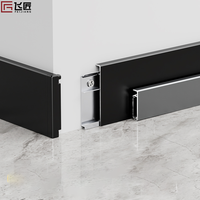 Plinthe Moderne en Alliage d'Aluminium Étanche pour Cuisine, Décoration Murale Intérieure et Extérieure, Plinthe d'Escalier pour Accessoires de Revêtement de Sol