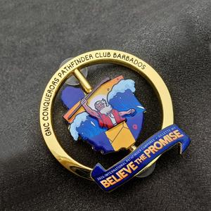 Pin de Solapa Personalizado Giratorio de Anime de los Adventistas de Texas, Broche de Metal Esmaltado - Product Image 3