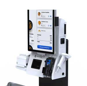 Được xây dựng trong máy quét và máy in kỹ thuật số loa âm thanh tự kiểm tra kiosk với màn hình cảm ứng & SDK chức năng tùy chọn đầu đọc mã vạch - Product Image 4