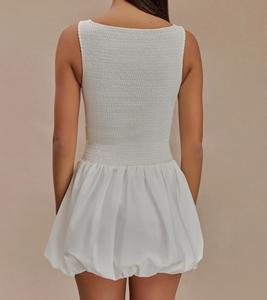 Повседневное однотонное платье с круглым вырезом, короткое платье-жилет без рукавов, мини-платье для лета и осени - Product Image 4