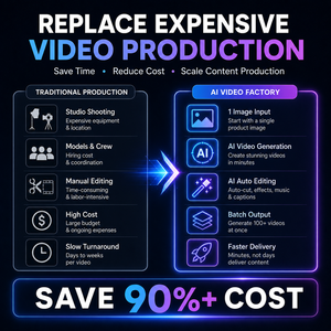 Logiciel de génération de vidéos e-commerce par IA |   Créateur automatique d'annonces de produits |   Usine de contenu marketing IA - Product Image 3