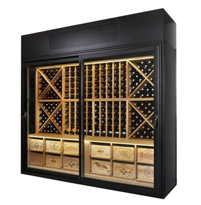 Estantes de almacenamiento de vino personalizados de fábrica, diseño interior, armario de madera, quiosco, para tienda de vino - Product Image 1