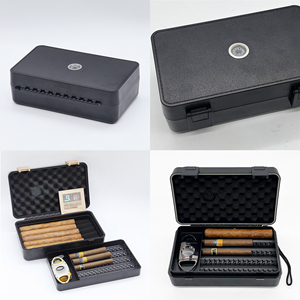 Haute qualité cigares réalisation voyage cave à cigares coffret cadeau étui cave à cigares boîte avec Kit d'accessoires forme de couleurs personnalisées - Product Image 3