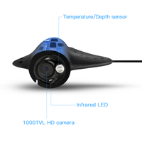 Probe Pendeteksi Ikan Tahan Air Grosir Pabrik 30m 1.6mm Ultra Jernih dengan Sensor Suhu untuk Ikan Bass/Hiu/Perch di Sungai/Darat Dalam