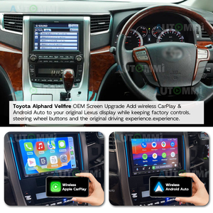 Kit de Integración Inalámbrica <span class=keywords><strong>Apple</strong></span> CarPlay y Android Auto para Toyota Alphard Vellfire 2008-2023, Actualización de Sistema Multimedia para Auto con CarPlay - Product Image 4