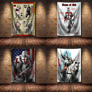 Bannière des Templiers, drapeau, armure de Dieu, Temple USA, affiche murale, décoration, art vintage, panneau, décoration de <span class=keywords><strong>garage</strong></span>, pub, club, bar - Product Image 4