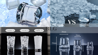Máquina de Hielo Gourmet BLG, Máquina de Hielo en Cubos para Bares y Tiendas, Bebidas Frías, Hielo Individual Tipo Sombrero