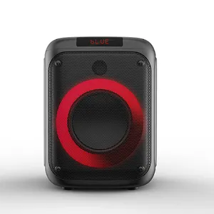 Menara 5 inci sub besar woofer RGB lampu portabel luar ruangan nirkabel Bluetooth pesta speaker karaoke kotak suara sistem musik