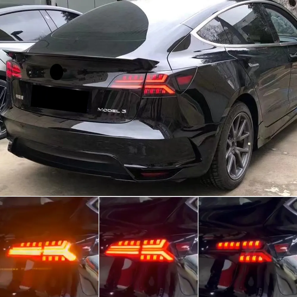 Per Tesla modello 3 modello Y 2016-2023 per auto stile fanale posteriore luci LED segnale dinamico DRL freno retromarcia accessori auto