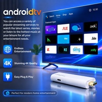 H96 MAX 3518D Mini TV Stick Android 14 Reproductor Multimedia 4K Quad Core con Control Remoto por Voz WiFi6 BT5.4 2GB RAM 8GB/16GB Smart TV Box