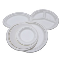 8.75 pouces rond jetable vaisselle canne à sucre bagasse pâte papier fête assiette compostable 100% assiettes biodégradables