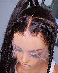 วิกผมแท้ราคาถูก วิกผมบราซิลแบบเต็มศีรษะ 360 องศา วิกผมลูกไม้ HD ด้านหน้า วิกผมแท้แบบถอนขนแล้ว วิกผมลูกไม้ด้านหน้า 360 องศา จากผู้ขาย - Product Image 3