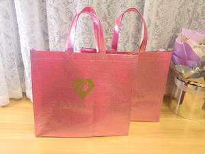 100gsm Rose Golden Metallic Non Woven Bag Foil Tote Metallic Bag with Customized logo - Product Image 3