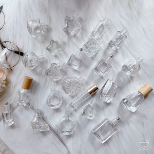 10Ml Heldere Glazen Flessen Met Bamboe Deksels Etherische Olie Of Parfumrol Op Speciale Vorm Rol Op Afdichting Type 15Ml Capaciteit