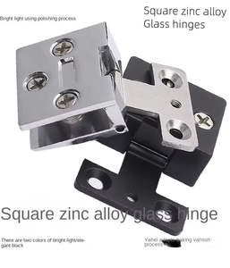 Puerta Abatible de 90 Grados con Bisagras de Aleación de Zinc y Vidrio Templado sin Marco para Uso en Hoteles y Escuelas, No Requiere Perforación, GQK GC0109475 - Product Image 4