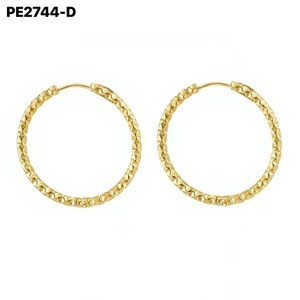 Pendientes de Aro de Moda 2.5*18 PE2744 para Mujer, Joyería de Alta Calidad - Product Image 2