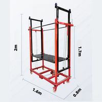 Système d'échafaudage électrique en stock sur site, offrant un support de levage stable et une réglage flexible de la hauteur