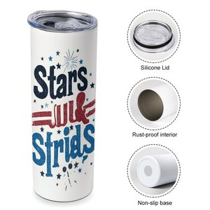 Vaso de Acero Inoxidable de 20 oz, Aislado al Vacío, con Logotipo Personalizado, Recto, para Auto, Fácil de Limpiar, Pared Interior - Product Image 4