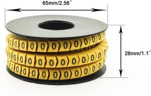 10 cuộn của màu vàng linh hoạt PVC lõm Cáp dây nhãn nâng tag nhựa Conductor Markers gắn Slim fixtube - Product Image 3