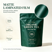 Sachet Doypack Mat Laminé avec Fermeture Zip Refermable, Taille Personnalisée, Impression Personnalisée, pour Stockage d'Épices Sèches - Fourniture Directe Usine