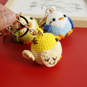 Crochet Amigurumi Animals Bird Keychain Handmade Crochet Weaving Knit Knitting Flying Animal Birds Key <b>Rings</b> Pendant Accessories - Product Image 5