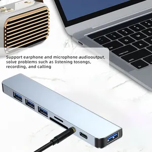 Station d'accueil USB C 8 en 1 la plus économique avec transfert de données super rapide et port mâle USB-A et USB-C