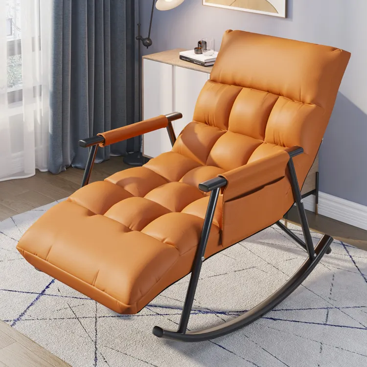 Lüks kanepe sallanan deri mikrofiber kumaş Nordic salon sandalye Modern ev kesit oturma odası kanepeleri Set mobilya