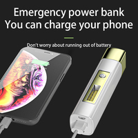 Mini Linterna LED Portátil de Alta Potencia, Recargable, Pequeña, de Bolsillo, con Luz Lateral y Función de Banco de Energía
