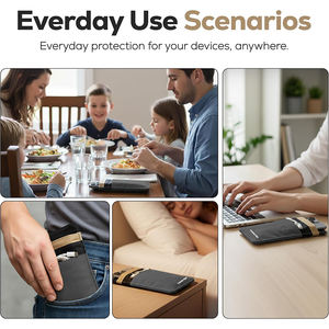 Pochette Faraday pour téléphone, bloque les signaux cellulaires, Wi-Fi, GPS, Bluetooth et RFID, cage de confidentialité blindée contre les ondes électromagnétiques - Product Image 5