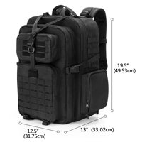 Sac à dos tactique noir pour le trekking, la chasse, le camping, avec logo personnalisé, fabriqué dans une usine certifiée ISO9001, pour les sports de plein air