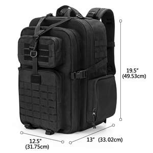 ISO9001 인증 공장 맞춤 로고 트레킹 사냥 캠핑 블랙 백팩 전술 백팩 아웃도어 스포츠용 - Product Image 3