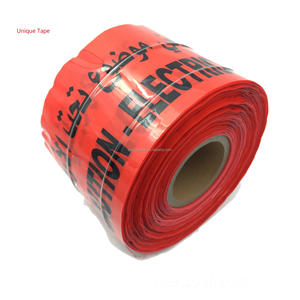 Filo Traeer in acciaio inossidabile rilevabile nastro di avvertimento sotterraneo con nastro di avvertenza rilevabile elettrico 3 "x 1000 'rosso - Product Image 6