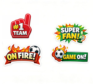 Custom Wholesale Stickers Various Football Matches Cheerleading Team Assistance Temporary Face Stickers