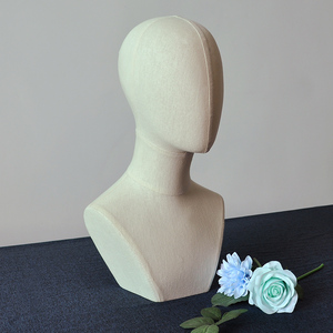 Pin bọt xốp mannequin đầu vải linen vải Bìa đào tạo mannequin đầu pin cho tóc giả - Product Image 3