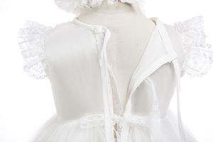 Abito da Battesimo Ricamato per Bambina, Vestito Bianco da Cerimonia per Comunione, per Bambini da 12 a <span class=keywords><strong>18</strong></span> <span class=keywords><strong>Mesi</strong></span> - Product Image 5