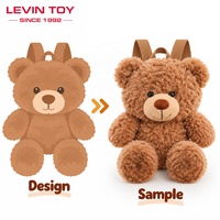 Sac à dos en peluche personnalisé en forme d'ours en peluche, sac à bandoulière en peluche animale moelleuse, peluche personnalisée