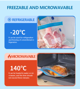 Cấp Thực Phẩm Không Khí Van Ziplock Túi Với PE + PA Chất Liệu Có Thể Tái Chế Chân Không Bảo Quản Dây Kéo Lưu Trữ Để Giữ Thực Phẩm Tươi - Product Image 3