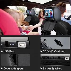 Universale 9 "Touch screen poggiatesta per auto lettore DVD MP5 1080P supporto per monitor cuscino CD/VCD/DVD/AV/USB/SD/FM/IR/gioco Wireless