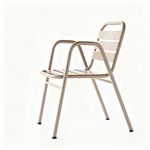 Chaise <span class=keywords><strong>Yum</strong></span> moderne en alliage pour l'extérieur |   Cadre en aluminium robuste, résistant à la décoloration et empilable pour les hôtels, les piscines, les cafés et l'usage commercial - Product Image 5