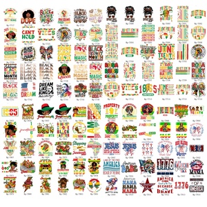 Plastisol pour impression numérique, imperméable, écologique, motifs de transfert thermique pour la Journée <span class=keywords><strong>nationale</strong></span> de l'Indépendance du Juneteenth, prêts à l'emploi - Product Image 2