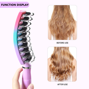 <span class=keywords><strong>Brosse</strong></span> à <span class=keywords><strong>cheveux</strong></span> démêlante incurvée et ventilée en poils <span class=keywords><strong>de</strong></span> <span class=keywords><strong>sanglier</strong></span>, personnalisable avec logo, pour usage domestique - Product Image 4
