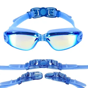 Di alta qualità nuovo personalizzato Junior divertente occhiali da nuoto chiaro PC Anti-appannamento lente da nuoto Googles per adolescenti