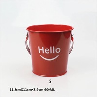 Seau à glace pour frites, petit, mini, écologique, taille personnalisable, en métal, fer, pour café, bar, fête