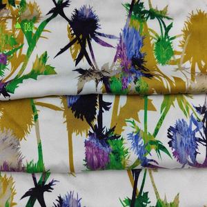 Kain Satin Charmeuse Cetak Digital Kustom Grosir, Kain Tekstil Satin Crepe Back untuk Gaun - Product Image 3