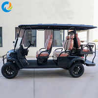 Voiture de golf électrique Robetaa 6 places, pneus tout-terrain surélevés de 14 pouces, homologuée pour la route, batterie au lithium 72V